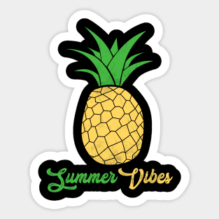 Summer Vibes Pineapple Sticker